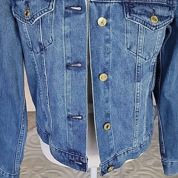Michael Kors Women's Denim Jacket Size M - Picture 3 of 8